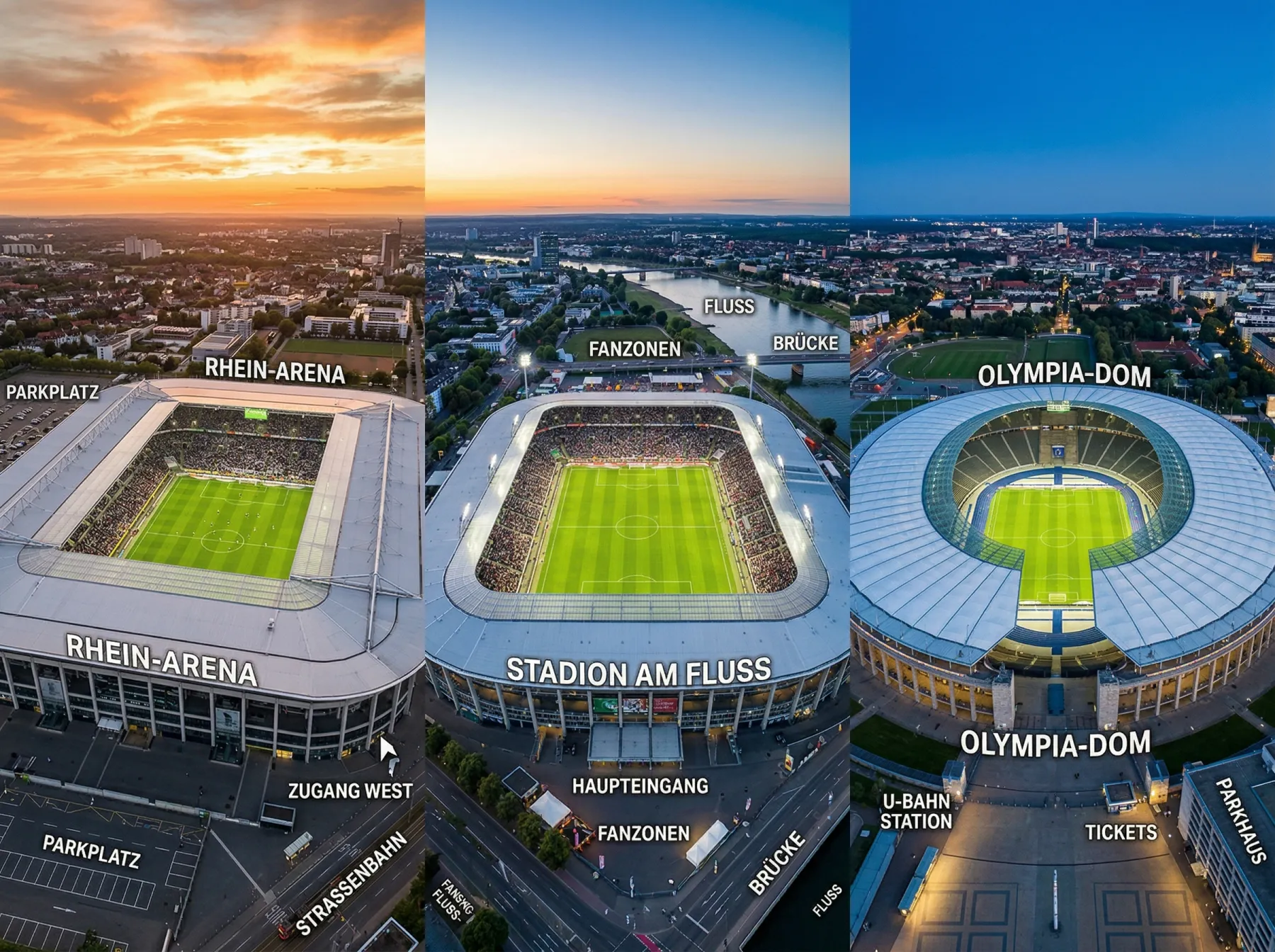 Übersicht aller 16 WM-2026-Stadien in den USA, Mexiko und Kanada